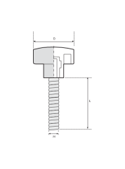 YILDIZ KELEBEK CİVATALI D:20 M5x15
