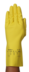 ANSELL ALPHATEC 87-190 MEDİUM DOĞAL LATEKS KAUÇUK KAPLI EKSTRA İNCE GIDA UYUMLU KİMYASAL DİRENÇLİ İŞ ELDİVEN