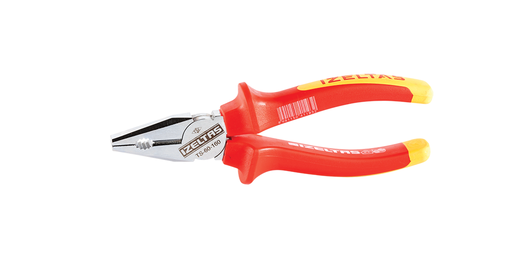 İZELTAŞ 1000V İZOLELİ ELEKTRİKÇİ KOMBİNE PENSE 180 MM