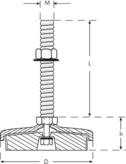 MAKİNA AYAĞI KROM D:60 M12x100