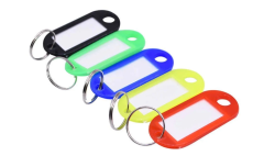 PLASTİK ANAHTARLIK ETİKETLİ RENKLİ 100 LÜ