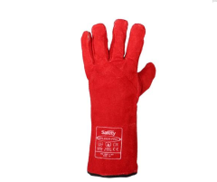 MAX SAFETY WELDER KIRMIZI KAYNAKÇI DERİ ELDİVEN 10
