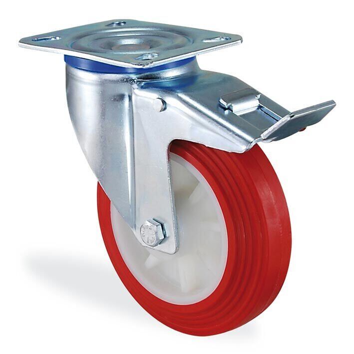 TEKER DÖNER FRENLİ 100 MM (3302PUB100F)