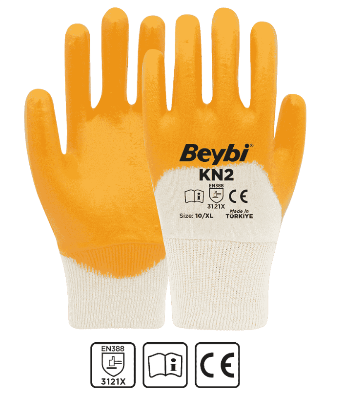 BEYBİ KN2 PAMUK NİTRİL ELDİVEN 10/XL