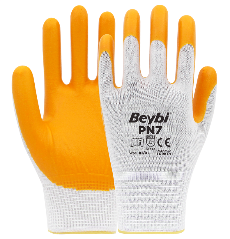BEYBİ PN7 POLYESTER ÖRME NİTRİL ELDİVEN XL/10