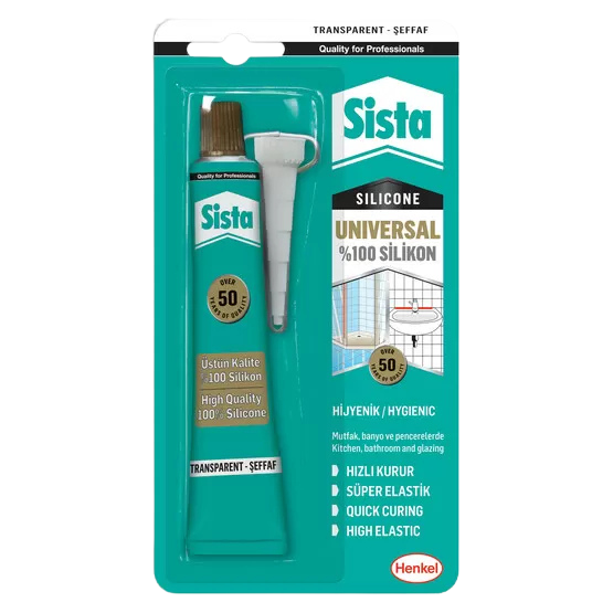 SİSTA UNİVERSAL %100 SİLİKON ŞEFFAF 50 G BLİSTER