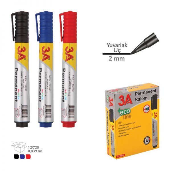 PERMANENT KOLİ KALEMİ SİYAH