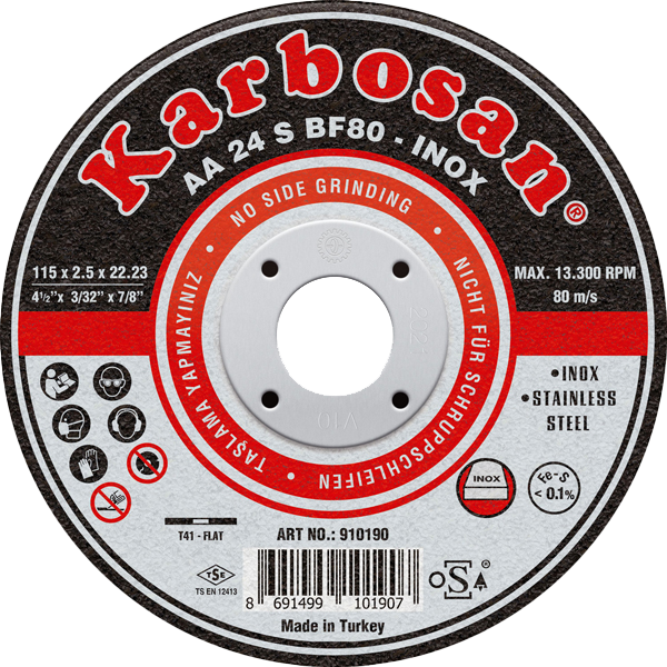 PASLANMAZ (İNOX) KESME TAŞI 180x1.9x22