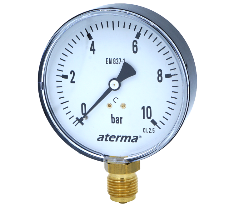 MANOMETRE Q63 0-10 BAR KURU ALT ÇIKIŞ