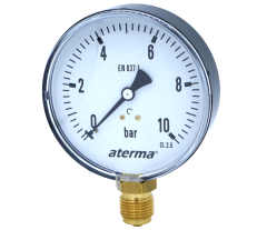 MANOMETRE Q100 0-6 BAR KURU ALT ÇIKIŞ