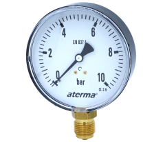 MANOMETRE Q100 0-16 BAR KURU ALT ÇIKIŞ