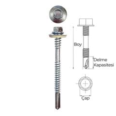 5.5x90 TRAPEZ PANEL VİDA 6 DK (8 ANAHTAR )