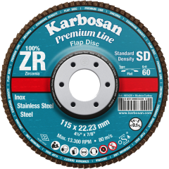 PASLANMAZ FLAP DİSK ZR 180x22 60 KUM