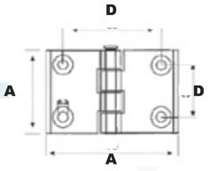 ZAMAK MENTEŞE 40x40 SİYAH